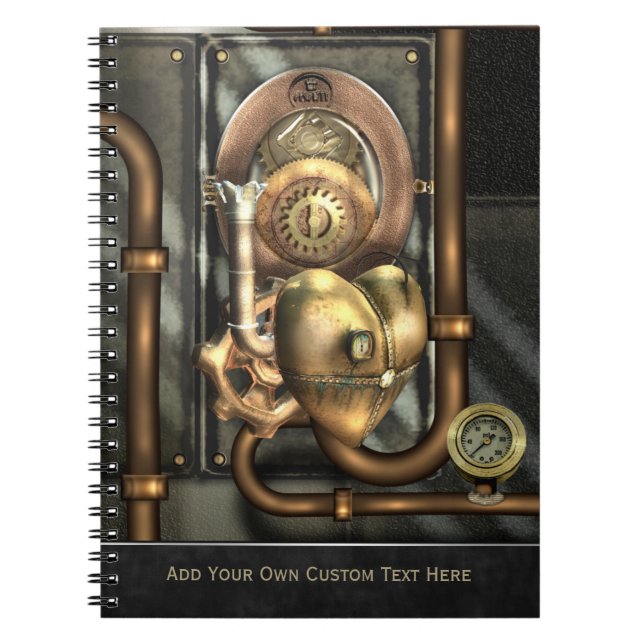 Carnet Steampunk au coeur (Devant)