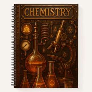 Carnet Steampunk Chemistry. Retro Science.