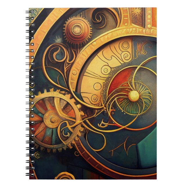 Carnet Steampunk Clockwork Abstract Design (Devant)