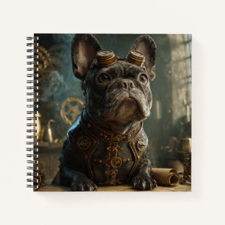 Carnet Steampunk Frenchie (Edition 1) - Spiral Notebook