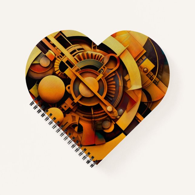 Carnet Steampunk Golden Mechanism Abstract (Devant)