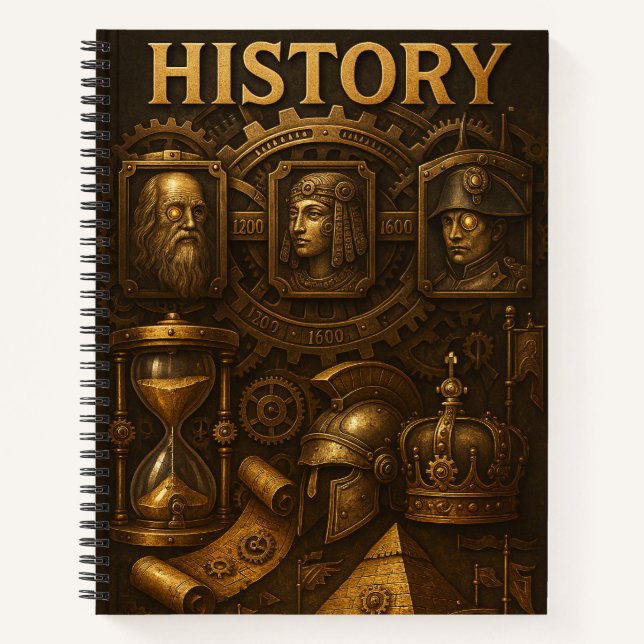 Carnet Steampunk History – Vintage Time Travel (Devant)