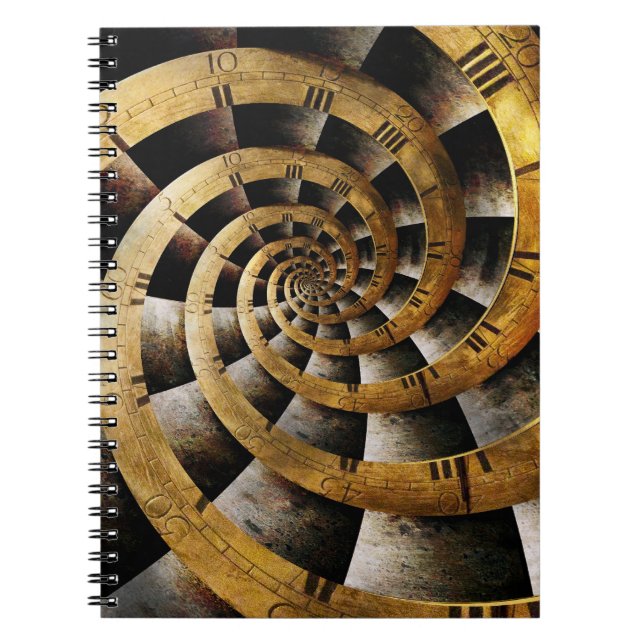 Carnet Steampunk - Horloge - Le flux du temps (Devant)