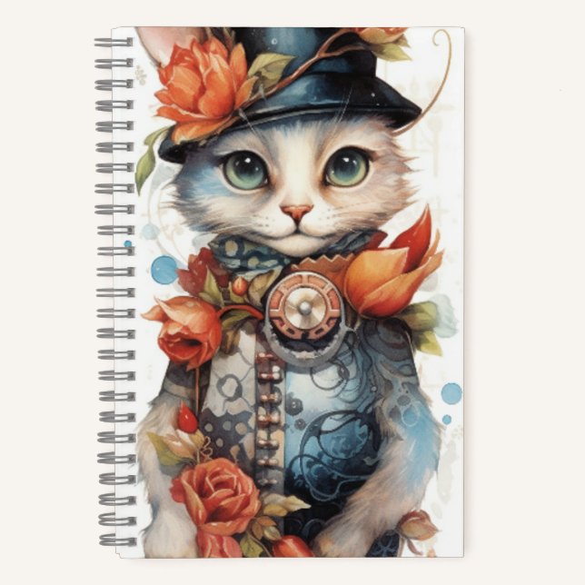 Carnet Steampunk Kitten Chat (Recto)