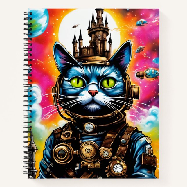 Carnet Steampunk Space Cat II (Devant)