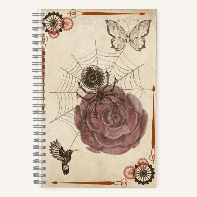 Carnet Steampunk Spider Net (Recto)