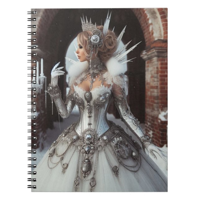 Carnet Steampunk Victorian Industrial Winter Ice Queen (Devant)