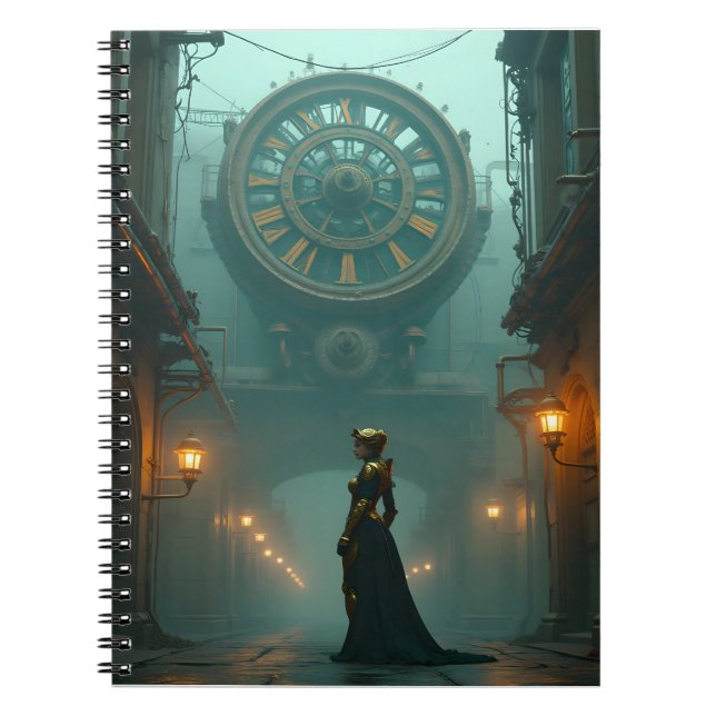 Carnet Steampunk victorien avec le temps (Devant)