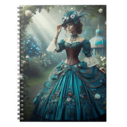 Carnet Steampunk Vintage Victorian Lady dans un jardin