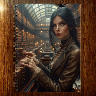 Carnet Steampunk Vintage Victorian Lady Librairie