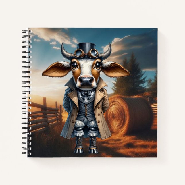 Carnet Steampunk Zebu (Devant)