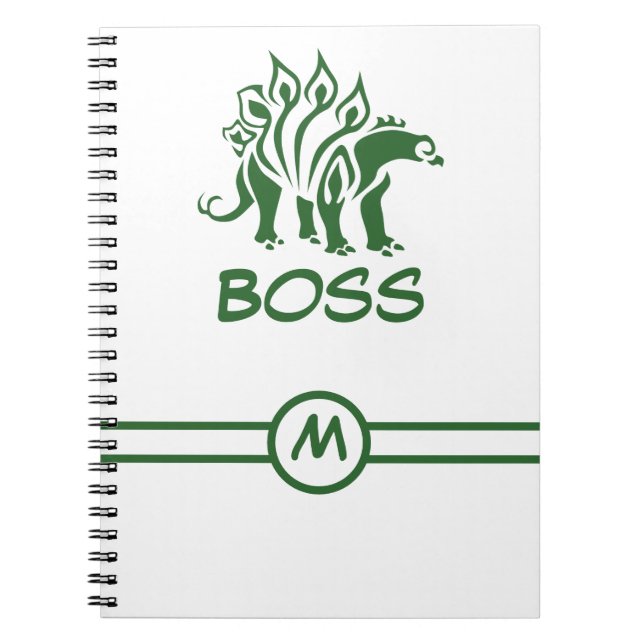 Carnet Stegosaurus vert de la forêt Dinosaure Spirit (Devant)