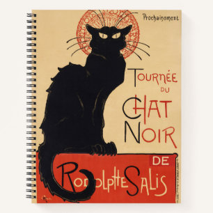 Carnet Steinlen Art Nouveau Chat Noir Vintage Imprimé Chi