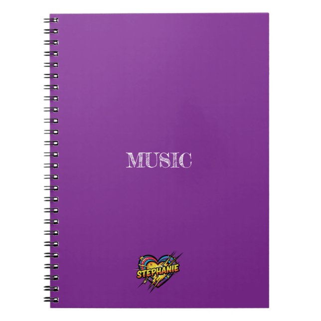 Carnet Stephanie Heart Violet (Devant)