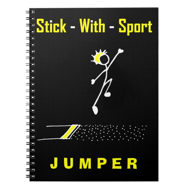 Carnet Stick Avec Sport Long Jumper Noir + Notepad Or (Devant)