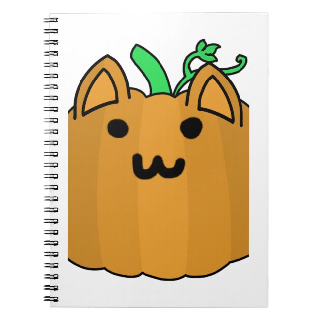 Carnet Sticker Halloween Citrouille Chat (Devant)