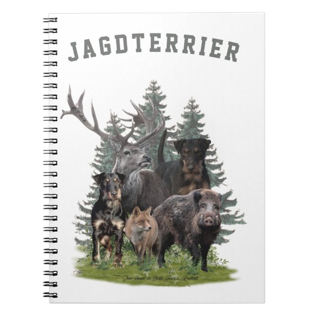 Carnet Sticker Jagdterrier Dessous de verre en verre Cous (Devant)