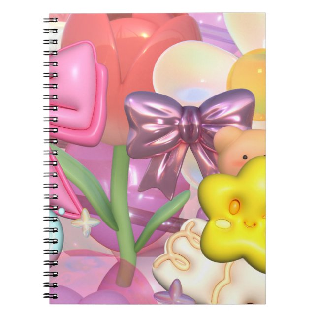 Carnet stickers mignon Pastel Bubbly (Devant)