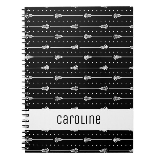 Carnet Sticks blancs noirs et Motif de lignes pointillées (Devant)
