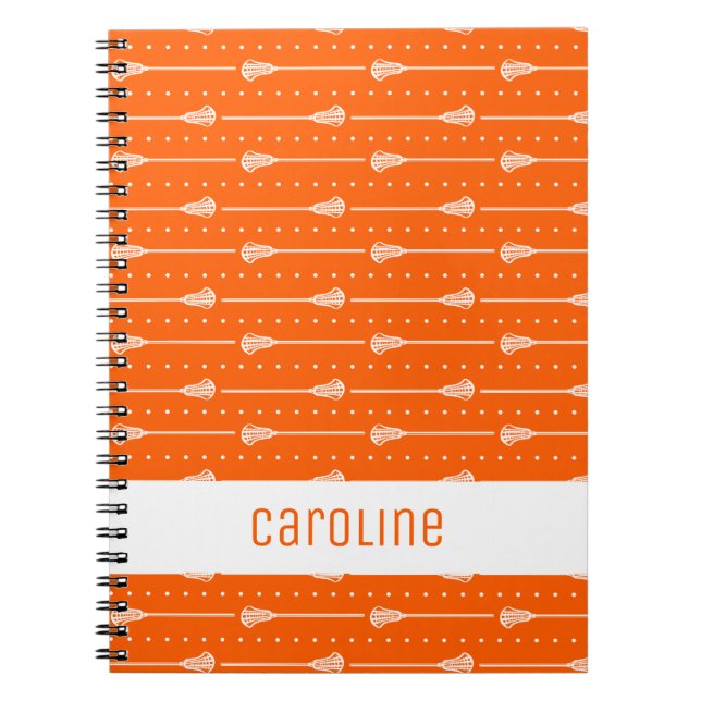 Carnet Sticks blancs orange et Motif de lignes pointillée (Devant)