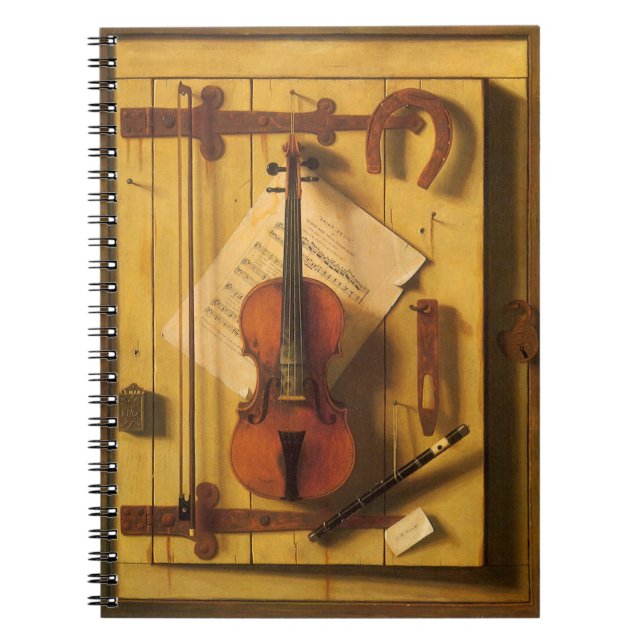 Carnet Still Life Violin and Music by William Harnett (Devant)