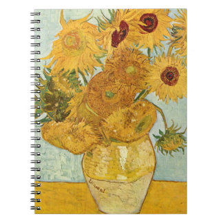 Carnet Stilleben mit de Vincent van Gogh 12 Sonnenblumen