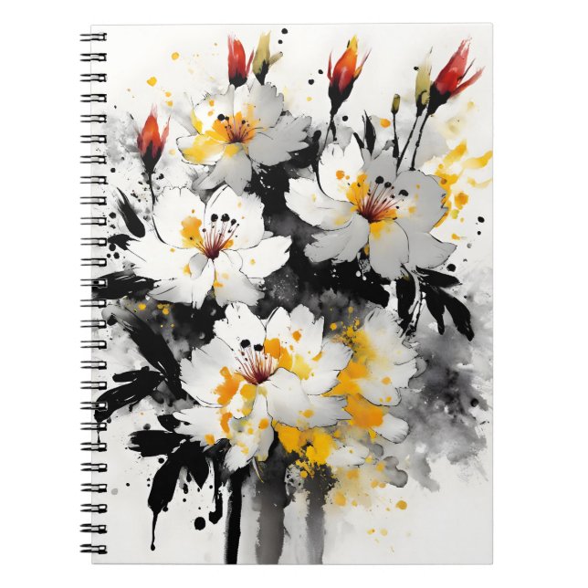 Carnet Stock - Fleurs à l'aquarelle (Devant)
