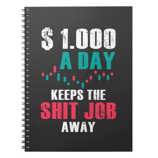 Carnet Stock Marché Jour Trader Trader Investisseur Quitt (Devant)