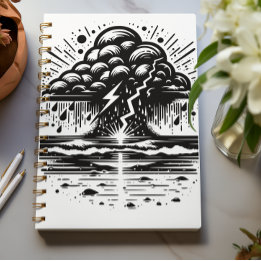 Carnet Storm Cloud and Lightning Art Notebook
