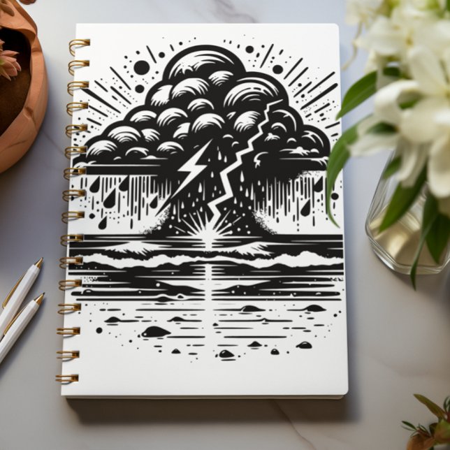 Carnet Storm Cloud and Lightning Art Notebook (Créateur téléchargé)