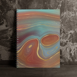 Carnet Strata automne   Terra Cotta Turquoise et Gold Aga