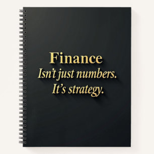 Carnet Stratégie financière élégante Citation Or professi