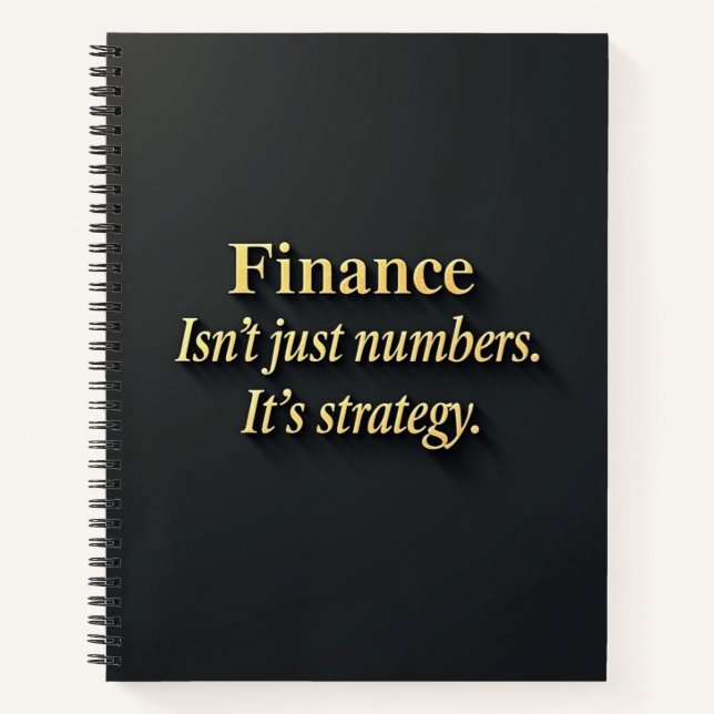 Carnet Stratégie financière élégante Citation Or professi (Devant)