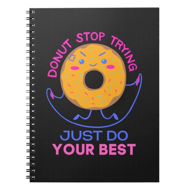 Carnet Stress De Donut Faites De Votre Mieux Pour Drôle (Devant)