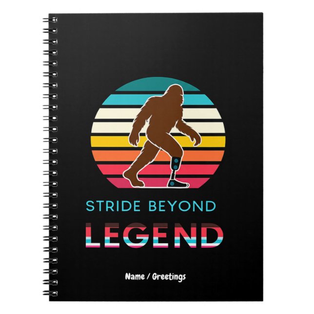Carnet Stride Beyond Legend Sasquatch Amputee Vintage  (Devant)