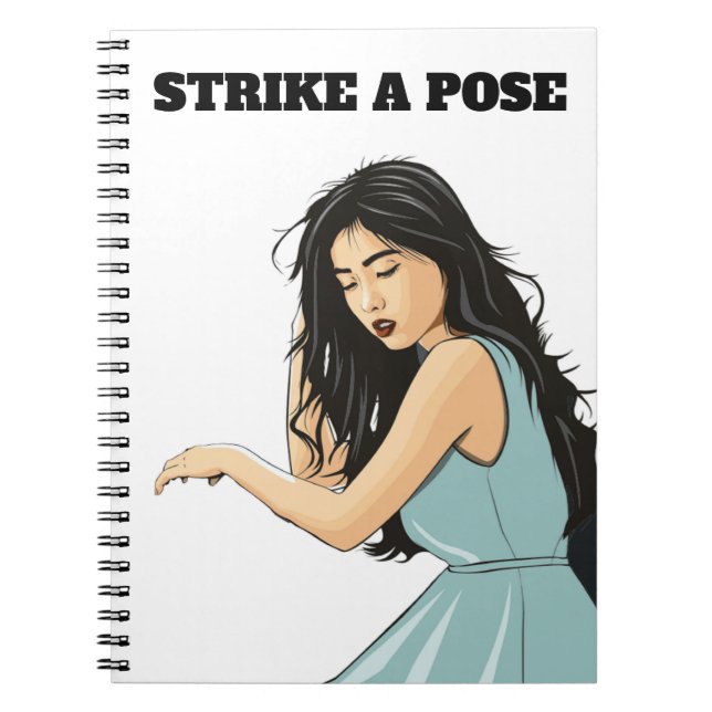 CARNET "STRIKE A POSE" DAME ASIATIQUE (Devant)