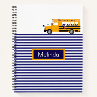 Carnet Stripes de bus scolaires Conception PC portable sc