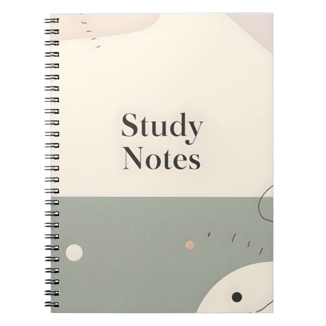 Carnet Student Study Notebook Minimalist Aesthetic Notes (Devant)