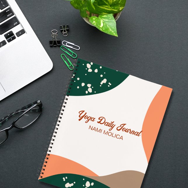 Carnet Studio Abstrait moderne Terra Cotta Yoga (Créateur téléchargé)