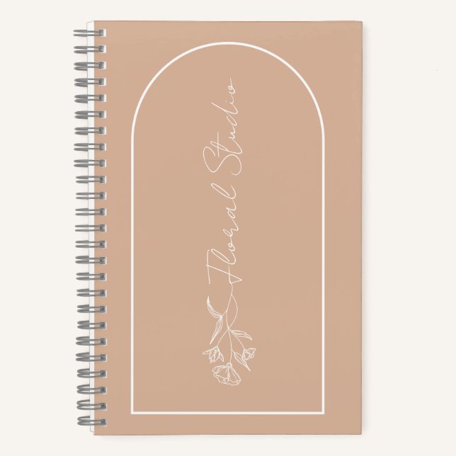 Carnet Studio Floral Minimaliste Personnalisable (Recto)