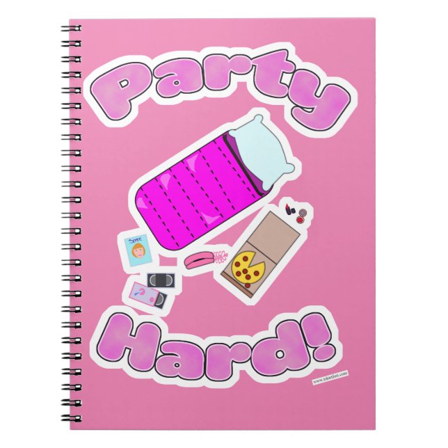 Carnet Stwood Party Hard Fun Slogan Dessin Joie (Devant)