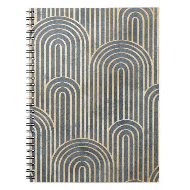 Carnet Style Art déco design luxe géométrique sans faille (Devant)