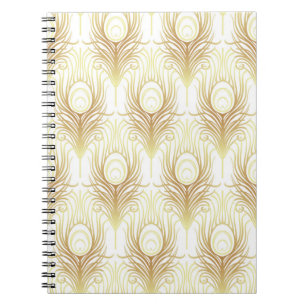 Carnet Style Art déco motif géométrique transparent en no