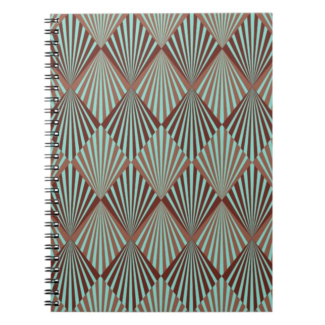 Carnet Style Art déco texture motif transparente (Devant)