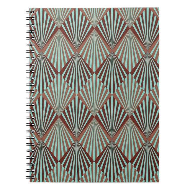 Carnet Style Art Déco, texture transparente. (Devant)