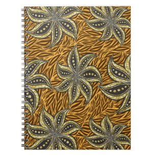 Carnet Style Batik Floral Abstrait africain