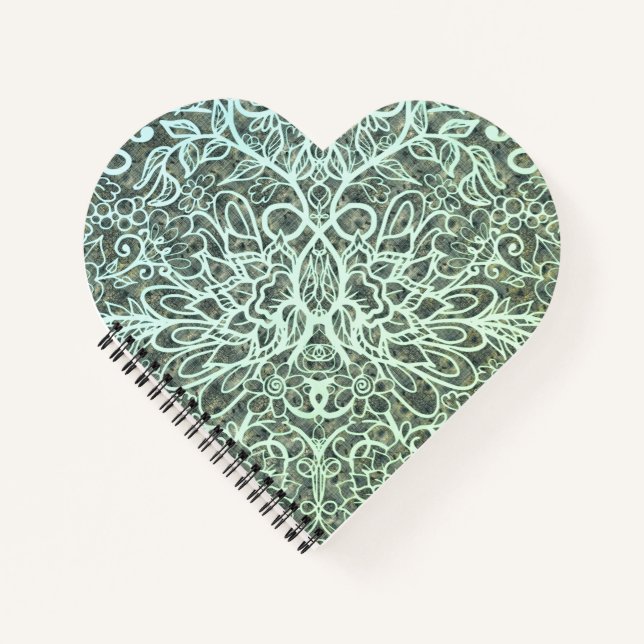 Carnet Style Boho | Grunge Ombre Floral Art (Devant)