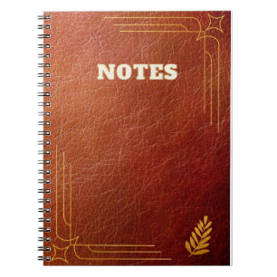 Carnet style cuir marron