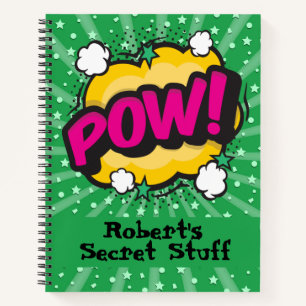Carnet Style de bande dessinée personnalisé pop art