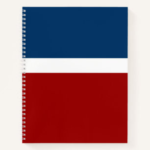 Carnet Style de bloc de couleur bleu blanc